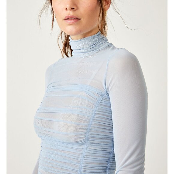 🎉LAST CHANCE🎉 FREE PEOPLE Under It All Bodysuit / Silver Blues - Picture 5 of 7